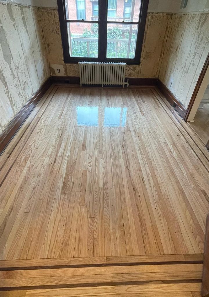 floor refinishing project in NDG, Montreal