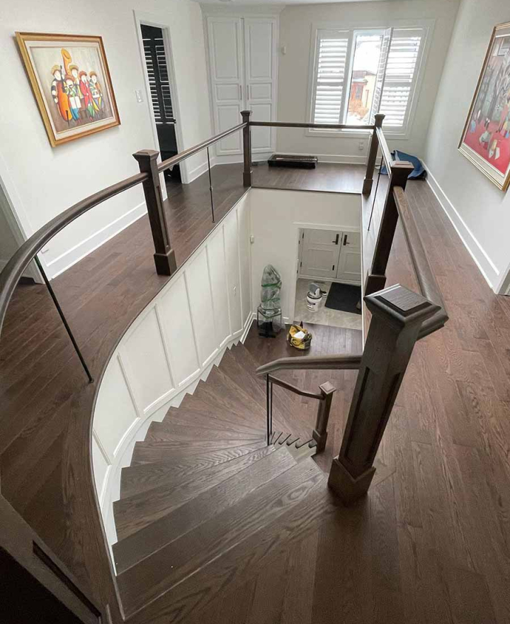 stair staining and finishing