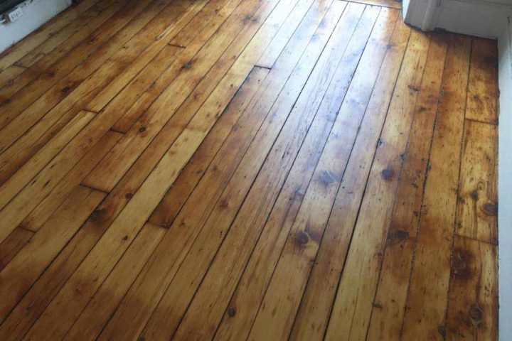 refinishing old hardwood floor - after