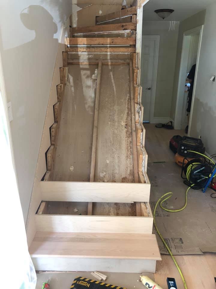 stair installation and finishing