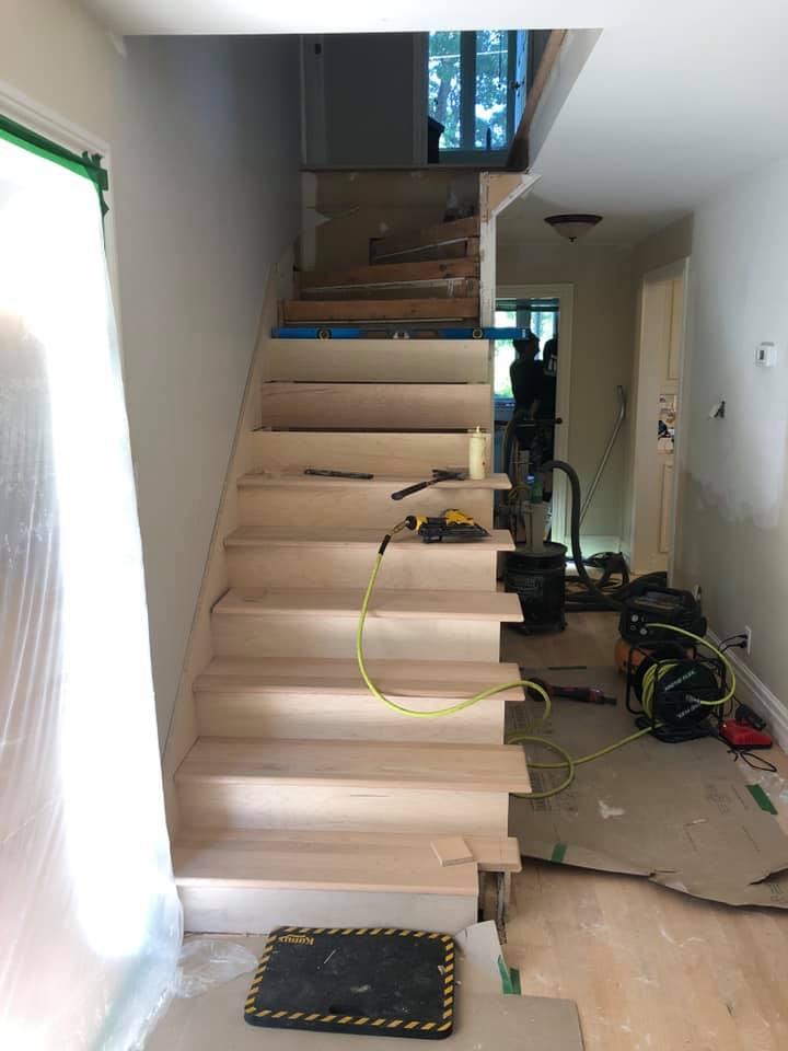 stair installation and finishing